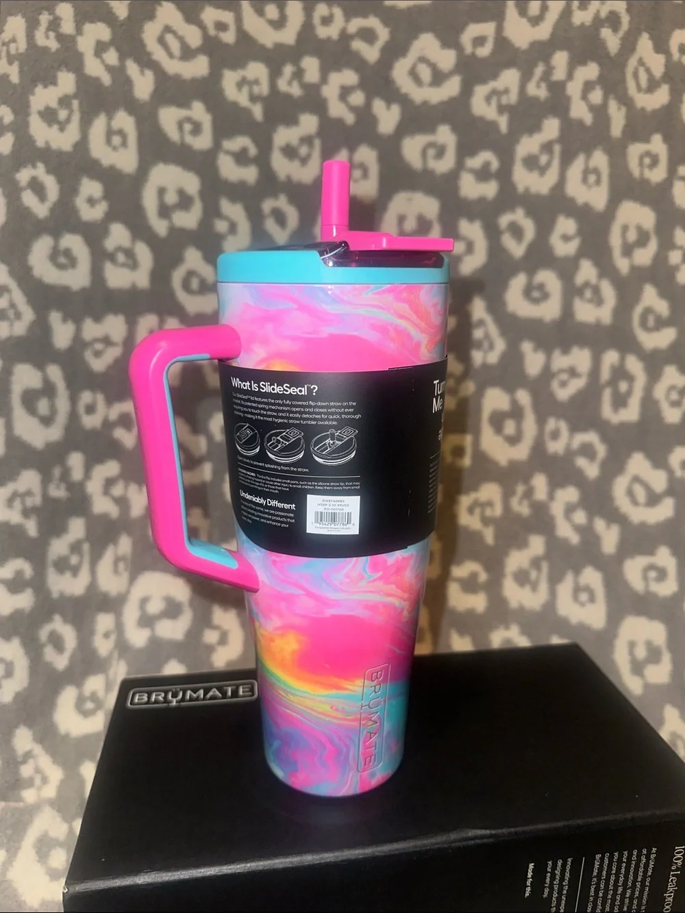 BrüMate Era Flip 40oz Travel Mug  Limited Edition Rainbow 🌈 Swirl😍😍New 🌈 - Picture 4 of 17